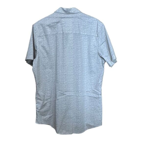 Travis Mathew Button Up Shirt Mens Medium white BlueCasual Stretch Lightweight G - Picture 2 of 9